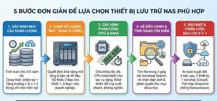 5 Bước Đơn Giản Để Lựa Chọn "Thiết Bị Lưu Trữ NAS"