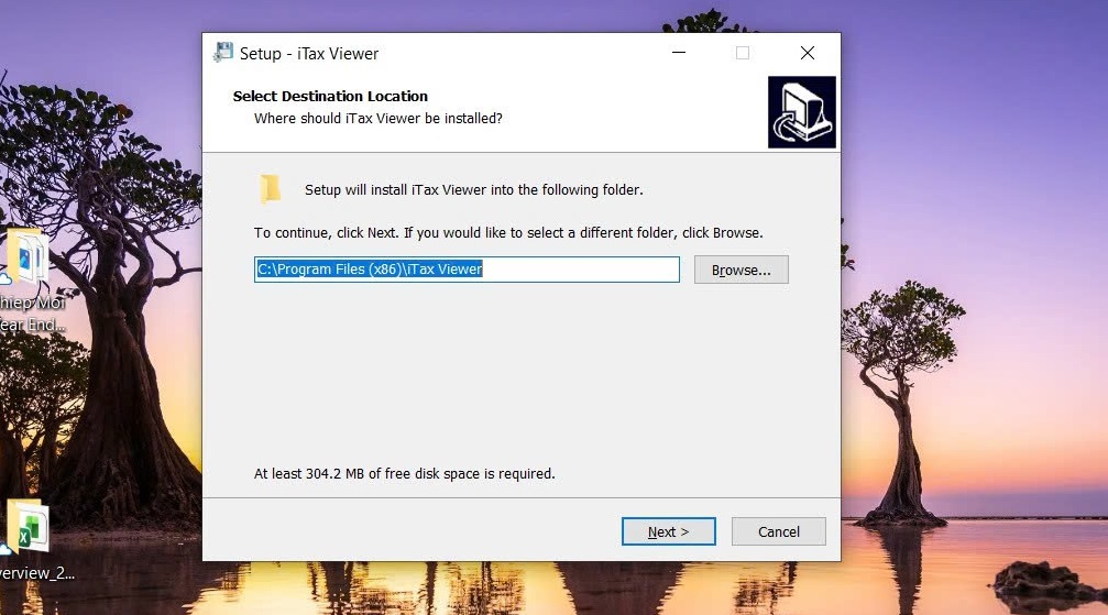 Cài đặt lại phần mềm iTaxviewer vào thư mục mặc định