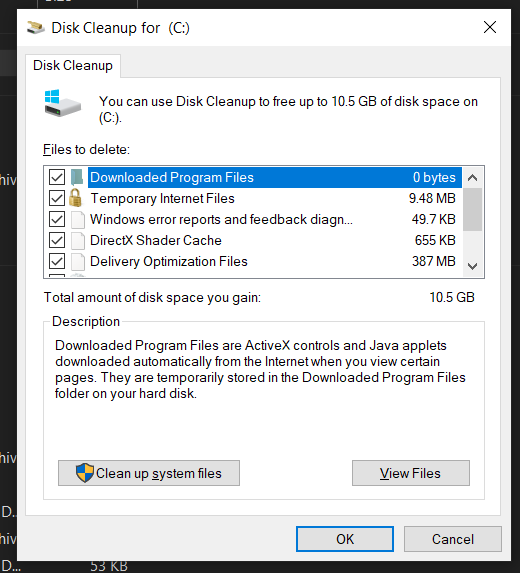 Sử dụng công cụ Disk Cleanup
