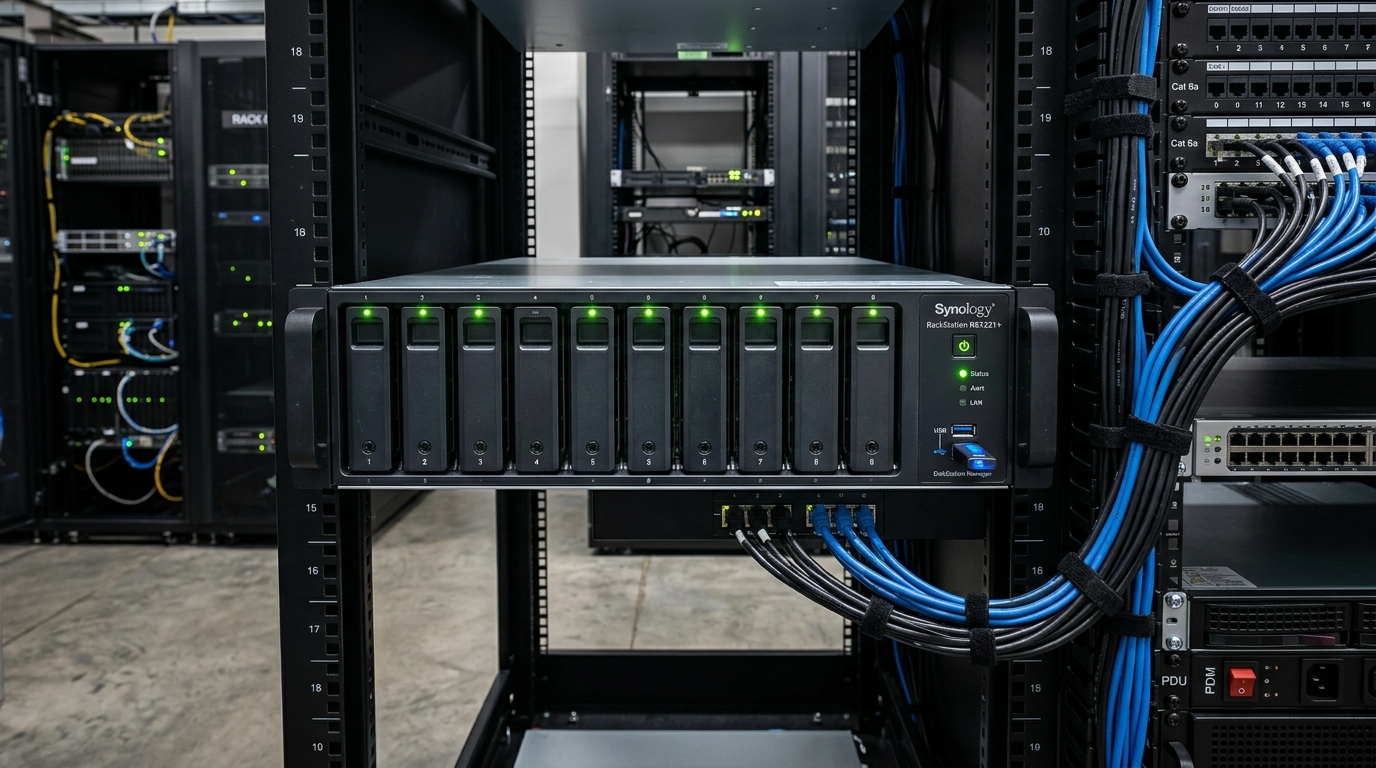 Đánh Giá Synology RackStation RS1221+: Sức Mạnh 8 Khay Đĩa Cho Tủ Rack Doanh Nghiệp