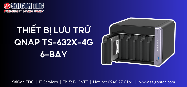 QNAP TS-632X-4G 6 bay lưu trữ